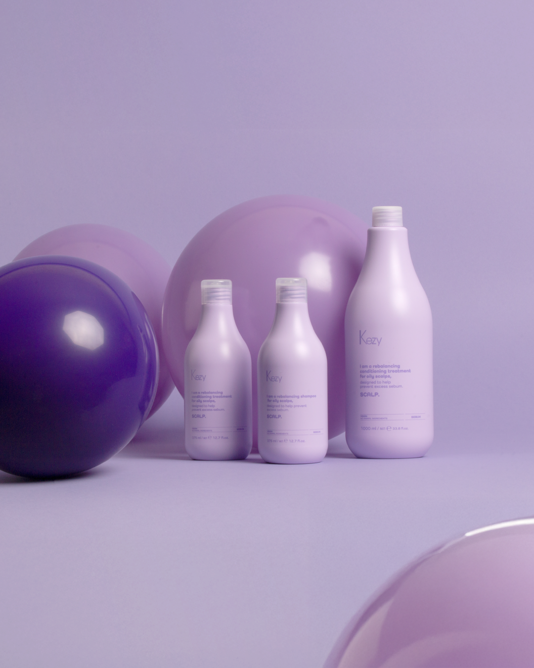 Balansuojantis KEZY kondicionierius riebiai galvos odai 375ml-1l